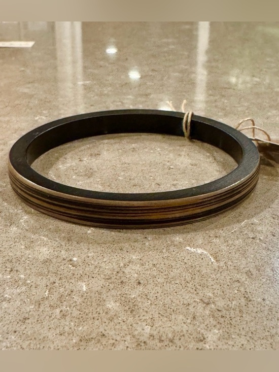 Iris Apfel Jewelry - Iris Apfel Estate! Brown & Bone Laminated Bangle Bracelet Jewelry! NWT